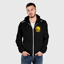Ветровка с капюшоном мужская GOLDEN STATE WARRIORS BLACK STYLE, цвет: 3D-белый — фото 2