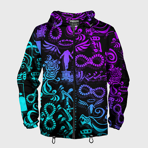 Мужская ветровка ТАТУ ТОКЙСКИЕ МСТИТЕЛИ НЕОН / 3D-Черный – фото 1
