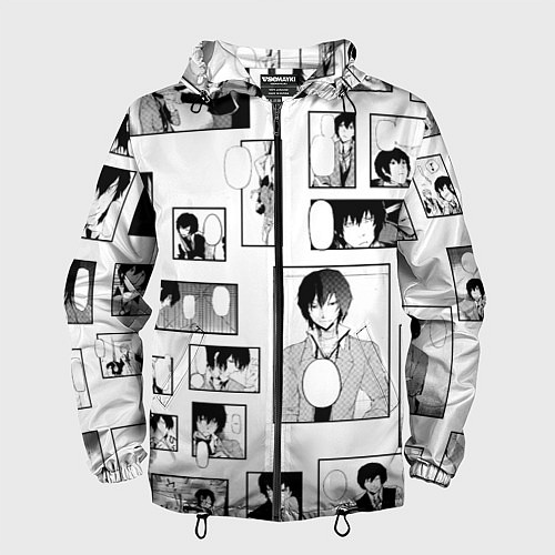 Мужская ветровка Дадзай фрэймы / 3D-Черный – фото 1