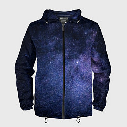 Ветровка с капюшоном мужская Night sky, цвет: 3D-черный