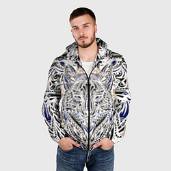 Ветровка с капюшоном мужская БЕЛАЯ ЭТНИЧЕСКА ЛИСА WHITE FOX, цвет: 3D-черный — фото 2