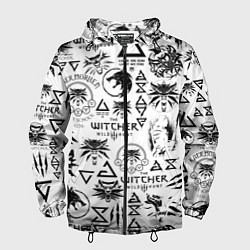 Мужская ветровка THE WITCHER LOGOBOMBING ЧЁРНО БЕЛЫЙ ВЕДЬМАК ПАТТЕР