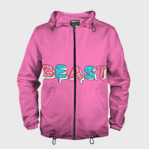 Мужская ветровка Mr Beast Donut Pink edition / 3D-Черный – фото 1