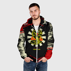 Ветровка с капюшоном мужская Кобра Кай Сериал Нетфликс Гранж, цвет: 3D-белый — фото 2