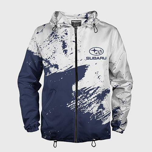Мужская ветровка Subaru - Текстура / 3D-Черный – фото 1