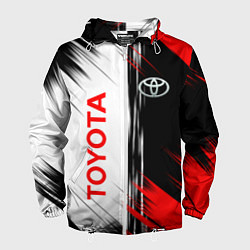 Ветровка с капюшоном мужская Toyota Sport Auto, цвет: 3D-белый