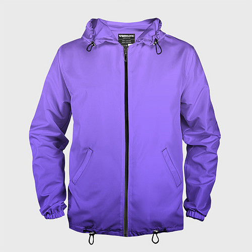 Мужская ветровка Красивый фиолетовый светлый градиент / 3D-Черный – фото 1