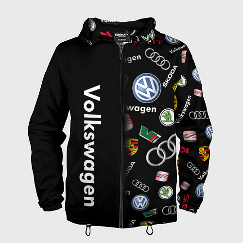 Мужская ветровка Volkswagen Group Half Pattern / 3D-Черный – фото 1