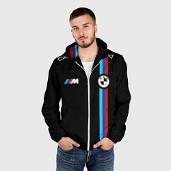 Ветровка с капюшоном мужская БМВ 3 STRIPE BMW, цвет: 3D-белый — фото 2