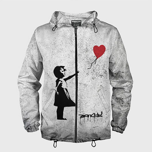 Мужская ветровка Бэнкси Всегда есть надежда There is Always Hope Ba / 3D-Черный – фото 1