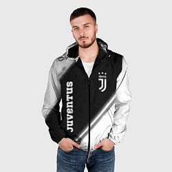 Ветровка с капюшоном мужская ЮВЕНТУС Juventus Краска, цвет: 3D-черный — фото 2