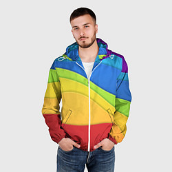 Ветровка с капюшоном мужская Fashion pattern 2022 Wave, цвет: 3D-белый — фото 2