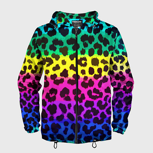 Мужская ветровка Leopard Pattern Neon / 3D-Черный – фото 1