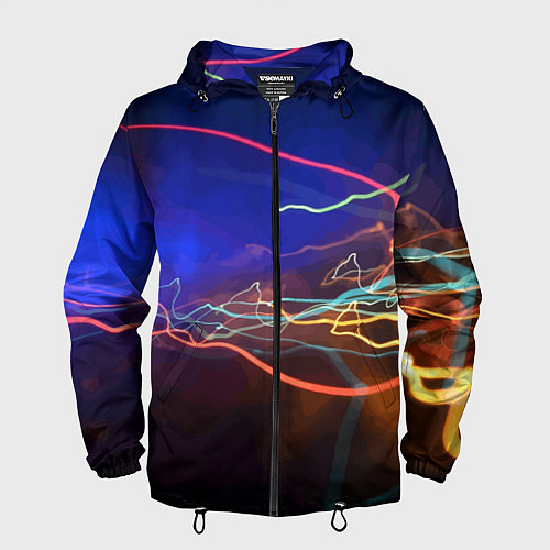 Мужская ветровка Neon vanguard pattern Lightning Fashion 2023 / 3D-Черный – фото 1