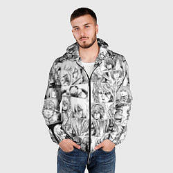 Ветровка с капюшоном мужская Сага о Винланде pattern, цвет: 3D-черный — фото 2