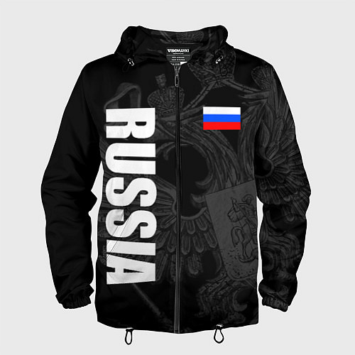 Мужская ветровка RUSSIA - BLACK EDITION / 3D-Черный – фото 1