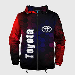 Ветровка с капюшоном мужская ТОЙОТА Toyota Графика, цвет: 3D-черный