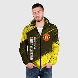 Ветровка с капюшоном мужская MANCHESTER UNITED Football - Краска, цвет: 3D-черный — фото 2