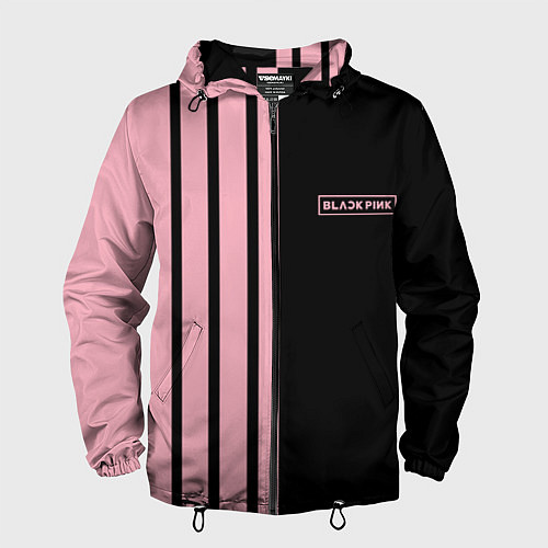 Мужская ветровка BLACKPINK HALF BLACK-PINK MINI LOGO / 3D-Черный – фото 1