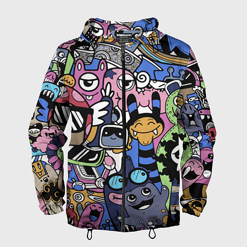 Мужская ветровка Милые и веселые монстры / 3D-Черный – фото 1