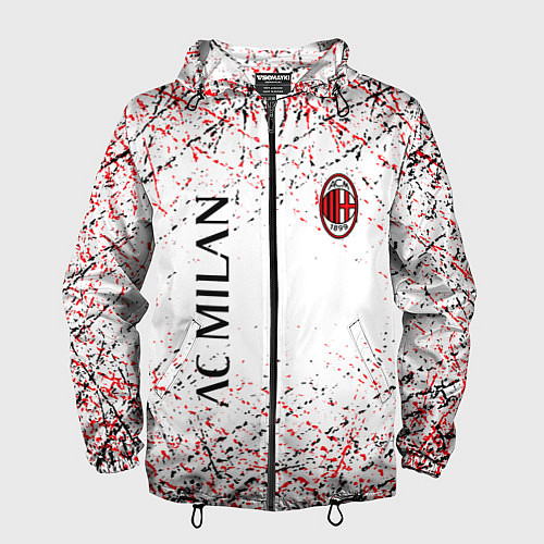 Мужская ветровка Ac milan logo / 3D-Черный – фото 1