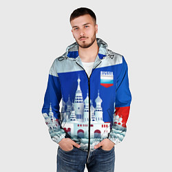 Ветровка с капюшоном мужская Moscow: made in Russia, цвет: 3D-черный — фото 2