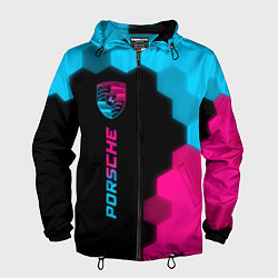 Мужская ветровка Porsche - neon gradient: по-вертикали