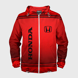 Ветровка с капюшоном мужская Хонда - спорт, цвет: 3D-белый
