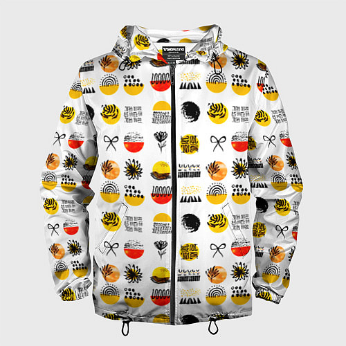 Мужская ветровка Minimalistic patterns / 3D-Черный – фото 1