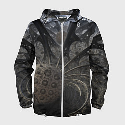 Ветровка с капюшоном мужская Инопланетное, цвет: 3D-белый