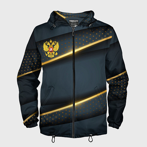 Мужская ветровка Russia luxury gold / 3D-Черный – фото 1