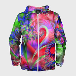 Мужская ветровка Фракталы нежных оттенков