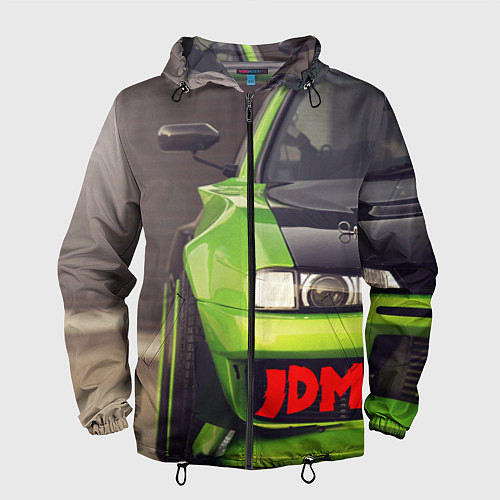 Мужская ветровка JDM машина зеленая тюнингованная / 3D-Черный – фото 1