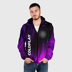 Ветровка с капюшоном мужская Coldplay violet plasma, цвет: 3D-черный — фото 2