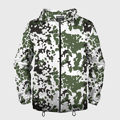 Мужская ветровка Камуфляж M-84 Snow / 3D-Черный – фото 1