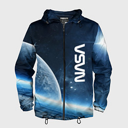 Ветровка с капюшоном мужская Космическое пространство - NASA, цвет: 3D-черный