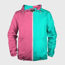 Мужская ветровка Розово бирюзовый