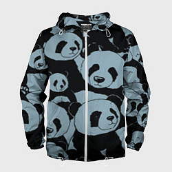 Ветровка с капюшоном мужская Panda summer song, цвет: 3D-белый