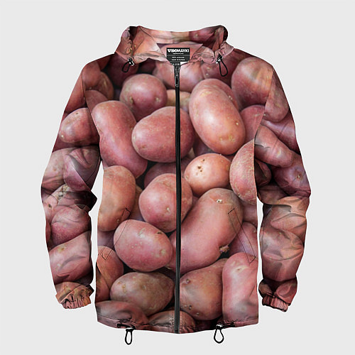 Мужская ветровка Картофельные клубни / 3D-Черный – фото 1