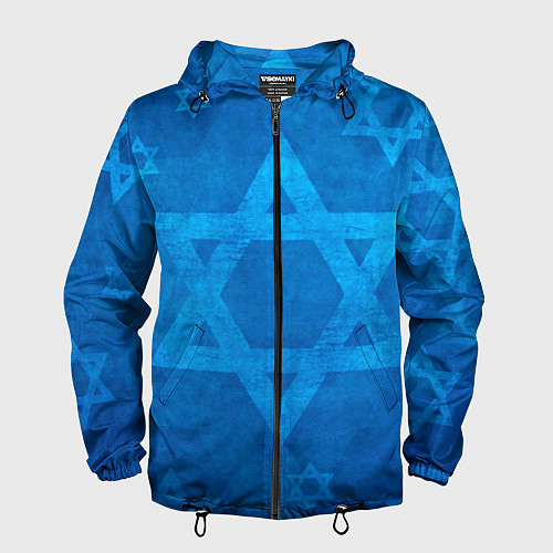 Мужская ветровка Звезды Давида / 3D-Черный – фото 1