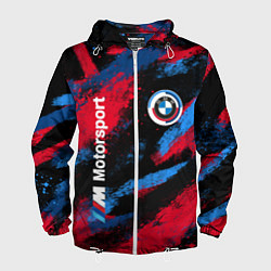 Ветровка с капюшоном мужская BMW - буйство красок, цвет: 3D-белый