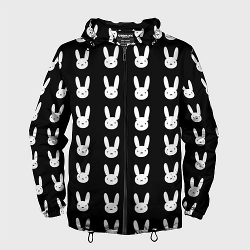 Мужская ветровка Bunny pattern black / 3D-Черный – фото 1