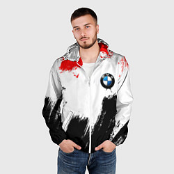 Ветровка с капюшоном мужская BMW art, цвет: 3D-белый — фото 2
