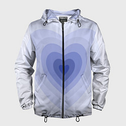 Мужская ветровка Голубое сердце градиент