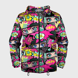 Мужская ветровка Глаза аниме-девушки: cool pattern