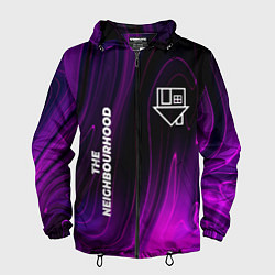 Ветровка с капюшоном мужская The Neighbourhood violet plasma, цвет: 3D-черный