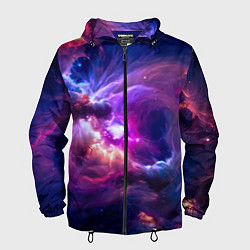 Мужская ветровка Небула в космосе в фиолетовых тонах - нейронная се