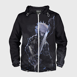 Ветровка с капюшоном мужская Metal Gear Rising - В дыму, цвет: 3D-белый