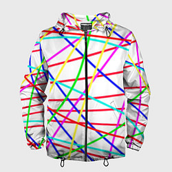 Мужская ветровка Яркие цветные линии