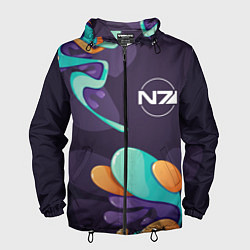 Ветровка с капюшоном мужская Mass Effect graffity splash, цвет: 3D-черный